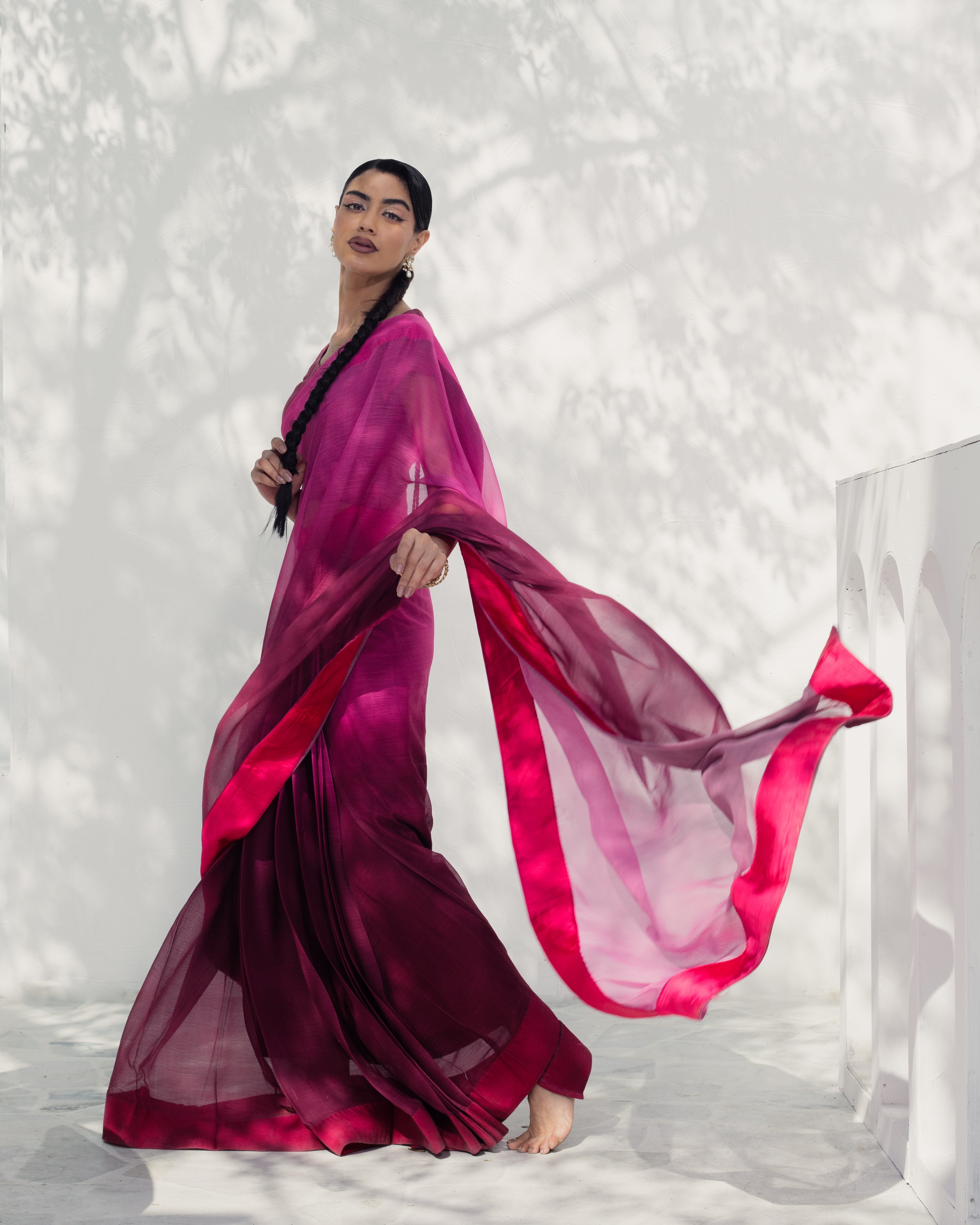 Classic Pink Saree